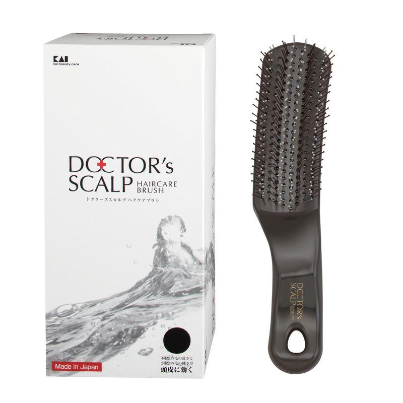 貝印 DOCTOR S SCALP ドクターズスカルプヘアケアブラシ ブラック