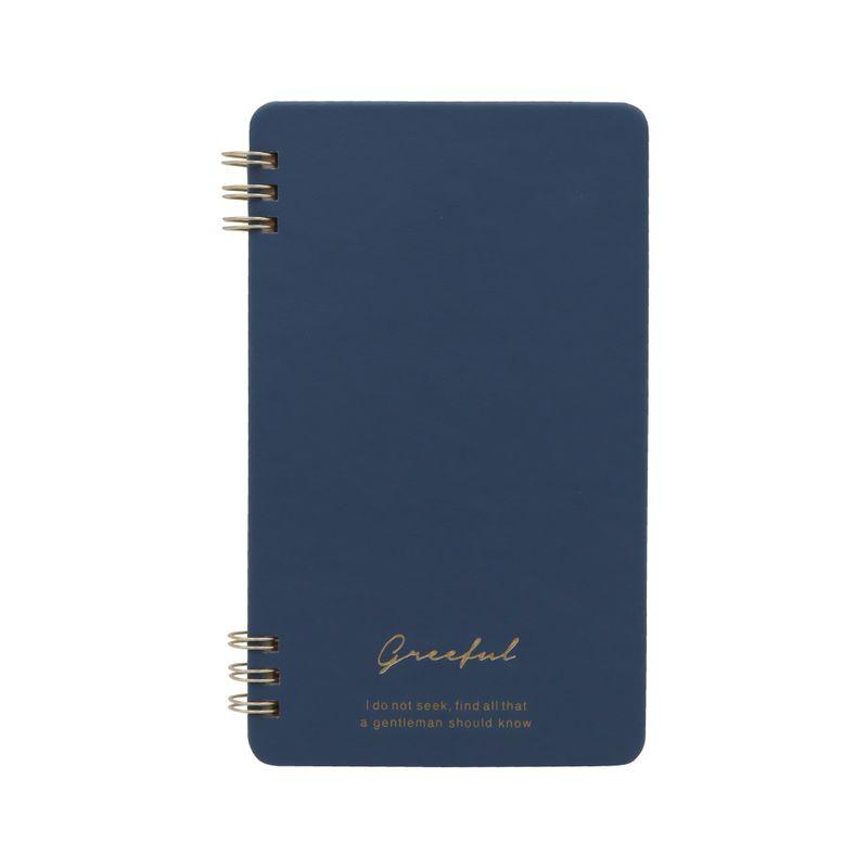 Greeful グリーフル リバーシブルマルチリングノート ネイビー×グレー