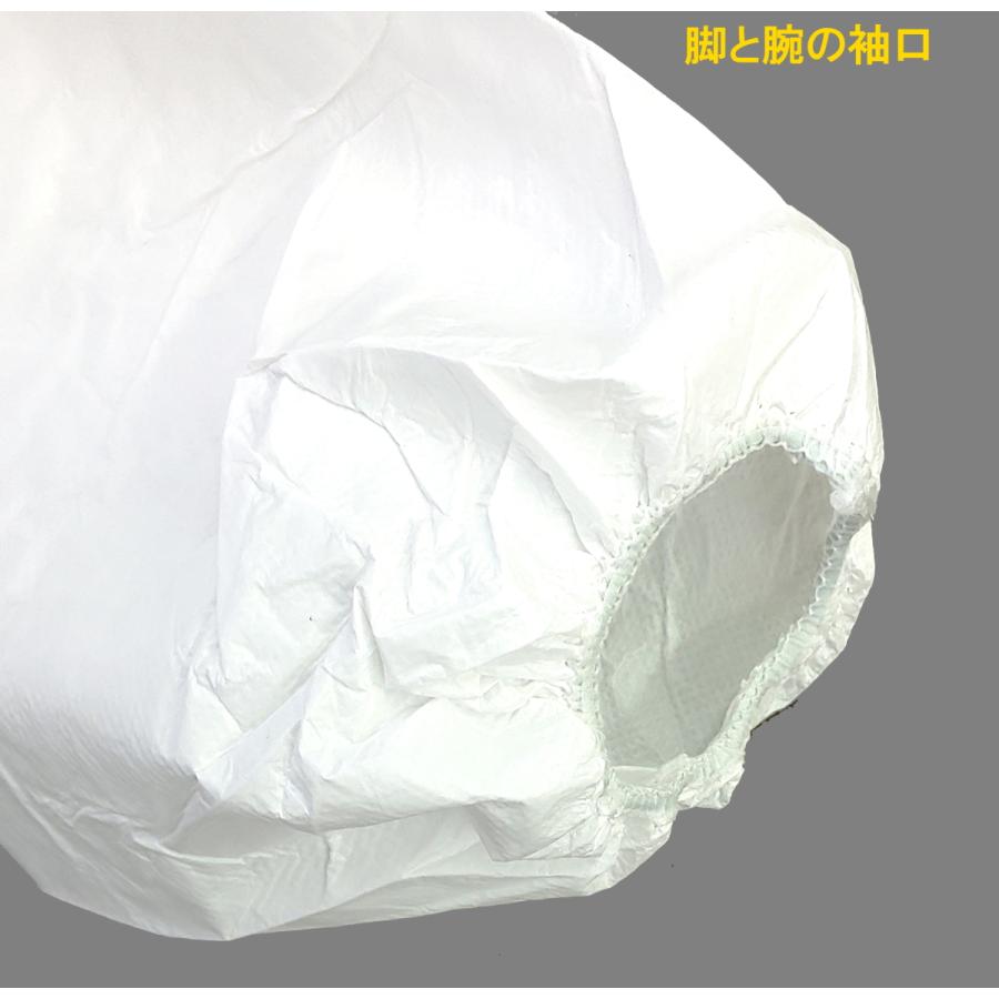 【まとめ買い】　SMS防護服　10着セット　フリーサイズ（2XL）　フード有　フロントジッパー　SMS不織布100％ |  | 03