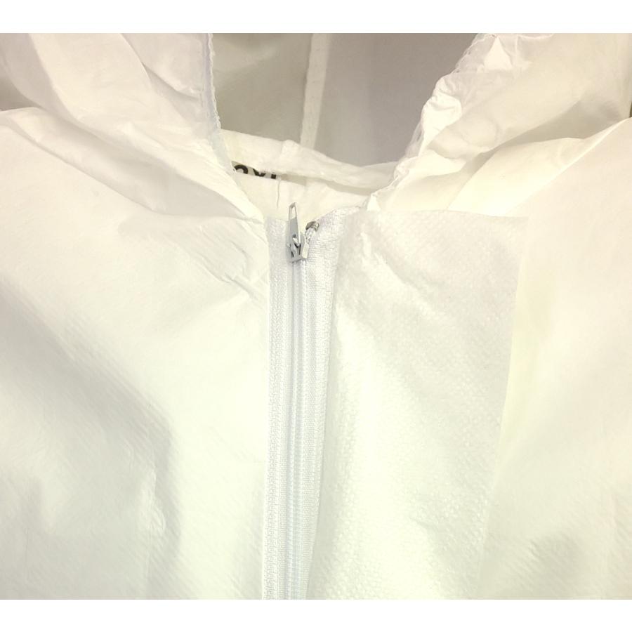 【まとめ買い】　SMS防護服　10着セット　フリーサイズ（2XL）　フード有　フロントジッパー　SMS不織布100％ |  | 05