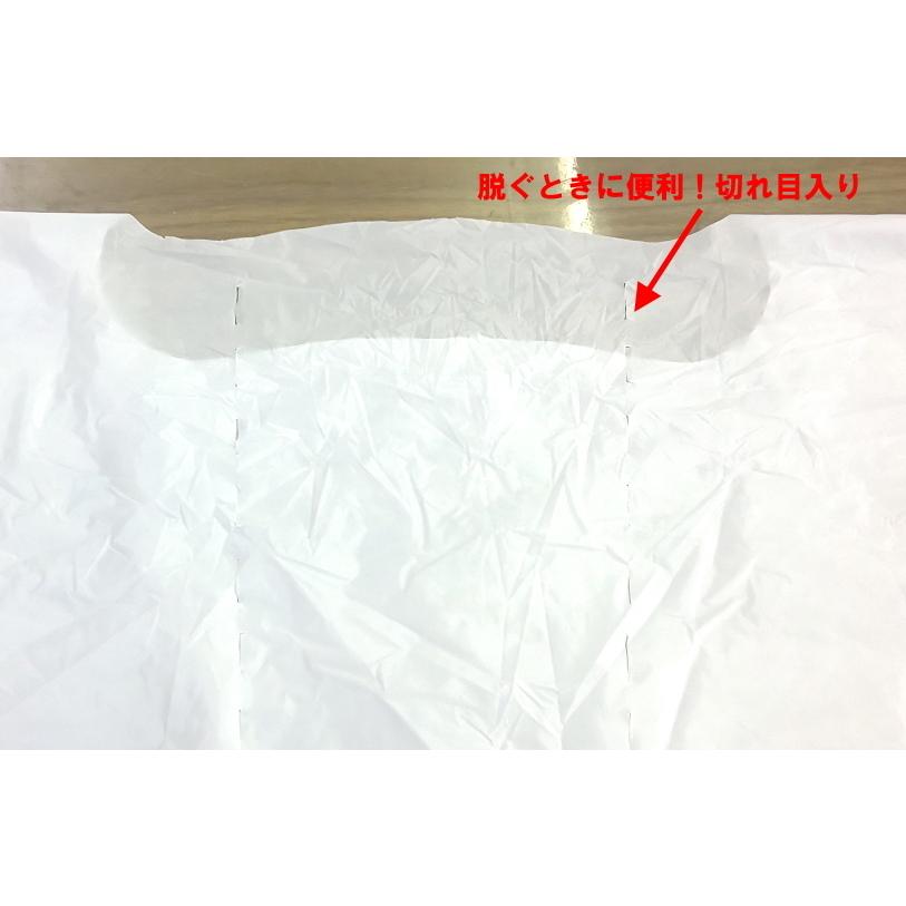 【まとめ買い】CPE アイソレーションガウン 白　50枚　（5枚×10パック）　 ビニールガウン　プラスチックガウン　使い捨て　 |  | 05