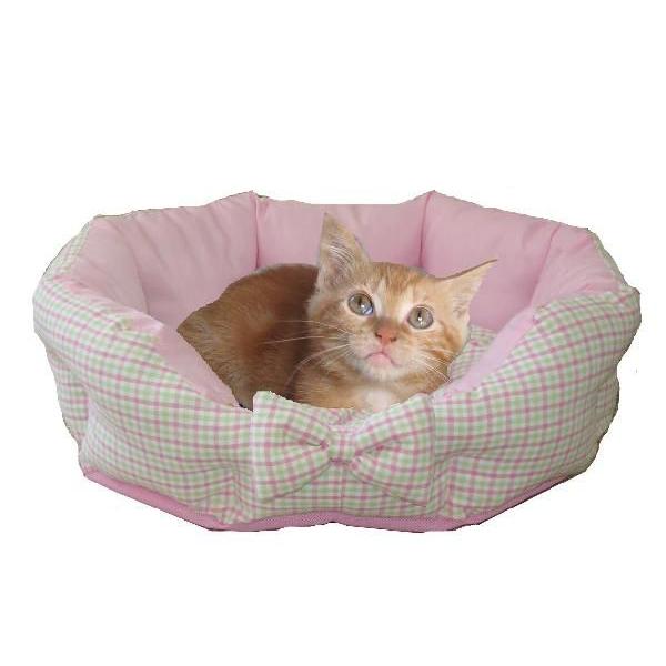 ペットベッド　ピンク　猫用　超小型犬用　Mサイズ　45ｃｍ×40ｃｍ×14ｃｍ　 | 
