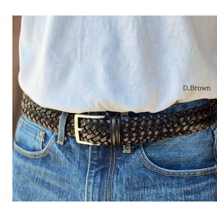 アンダーソンズ メッシュレザーベルト 約35mm Anderson's belt BLACK DARK BROWN ハンドメイドレザーベルト 牛革 A/1097 PI178 Andersons ベルト｜gmmstore｜08