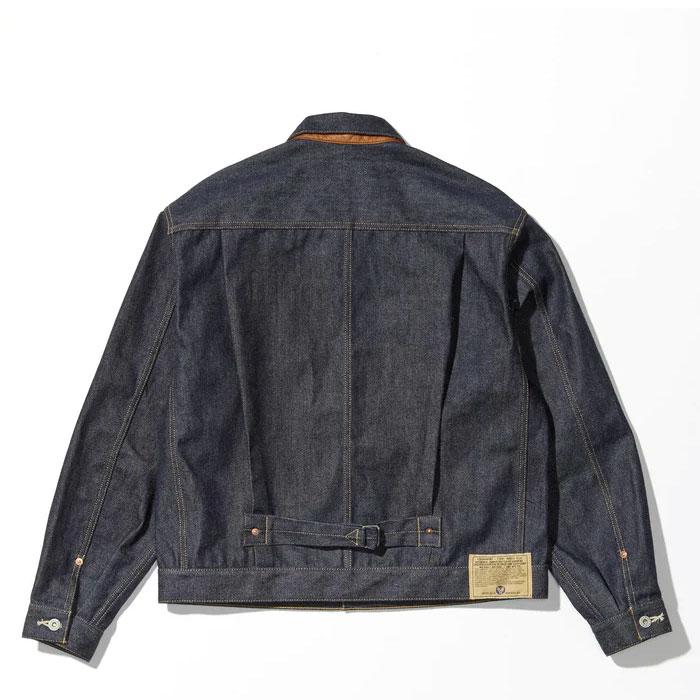 AVIREX アヴィレックス AVIREX HERITAGE DENIM Type-1 JACKET ”LEATHER” ヘリテージ デニムジャケット タイプ1 レザー 牛革 アビレックス 783-6952011 日本製の画像