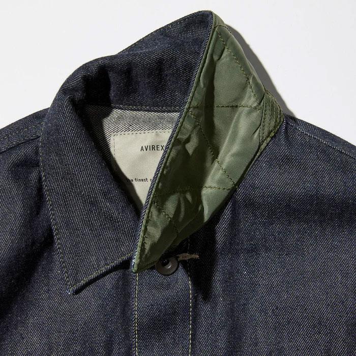 AVIREX アヴィレックス AVIREX HERITAGE DENIM Type-1 JACKET ”NYLON” ヘリテージ デニムジャケット タイプ1 ナイロン 783-6952012 Gジャン 日本製の画像