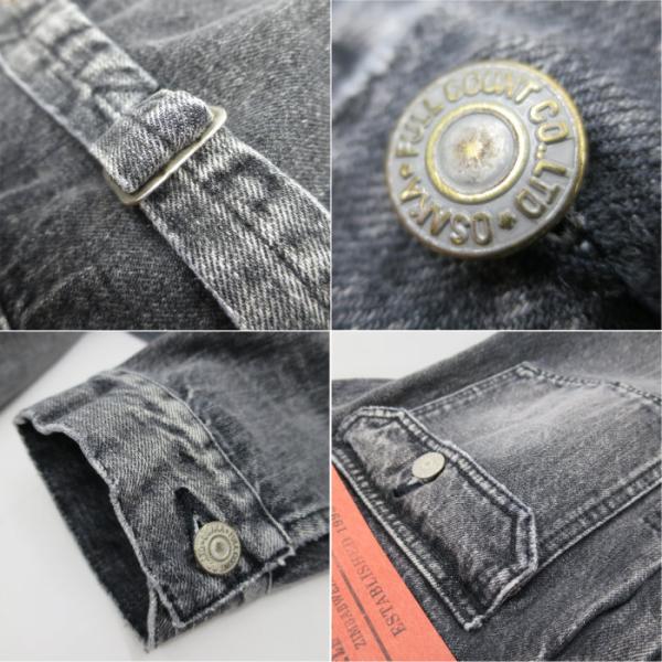 FULLCOUNT [ 2107BKHW ] Type 1 Black Denim Jacket Dartford フルカウント 13.7oz デニムジャケット ダートフォード 1ハードウォッシュブラックの画像