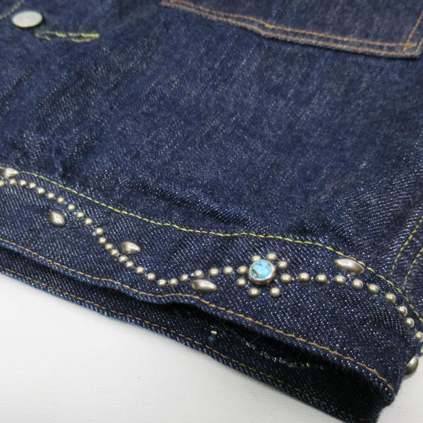 2107HTC FULL COUNT Type 1 On Studs by Zip Stevenson HTC(25SS)  [ Type 1 Denim Jacket ] 2107 13.7oz Denim ZIMBABWE COTTON100% Gジャン made in JAPANの画像