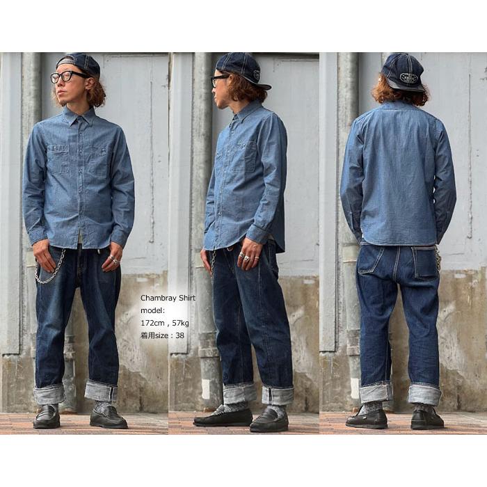 FULL COUNT [ フルカウント ] [ #4810 ] CHAMBRAY SHIRTS（ シャンブレーシャツ ） Made in Japan  ブラック ブルー ホワイト ワンウォッシュ