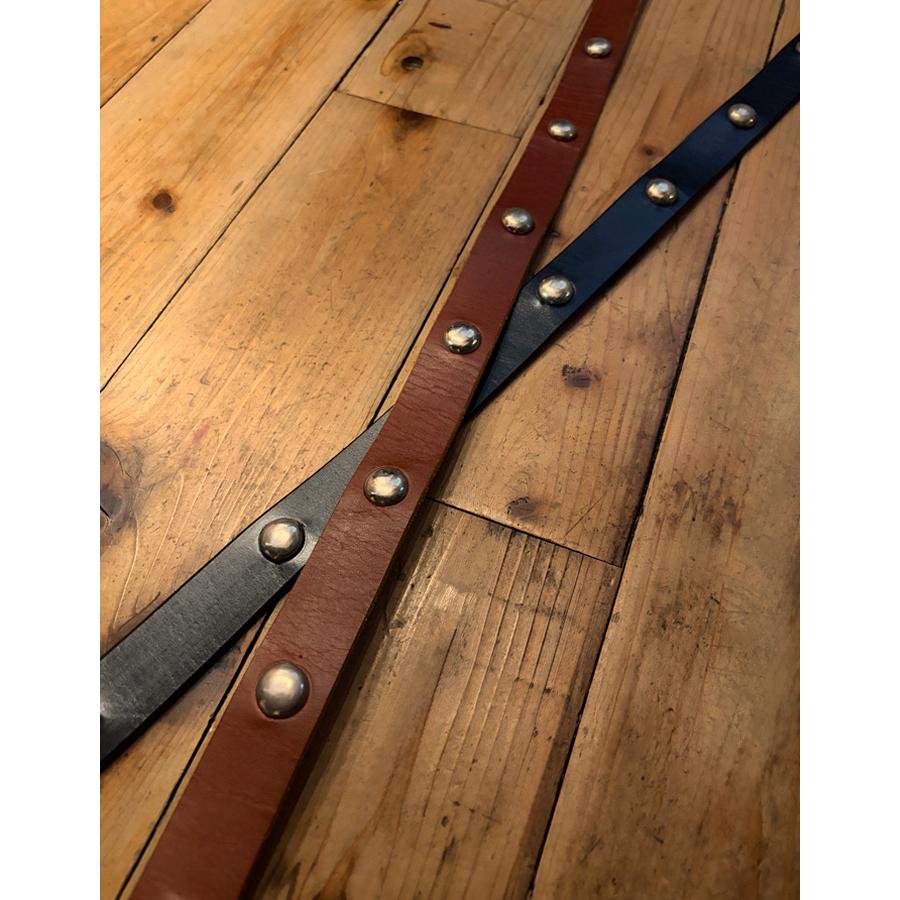 HTC HTC USA 793-4971010 WESTERN ROUND STUDS 60 BELT ブラックレザー