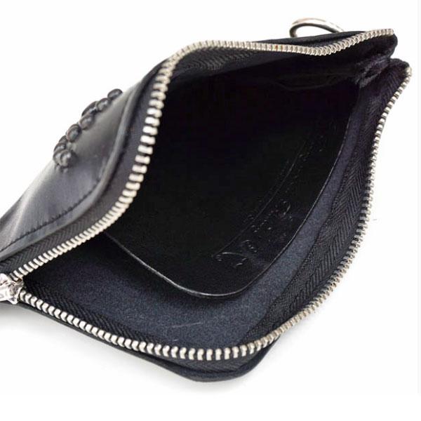 HTC BLACK CORNER ZIPPER PURSE 25TQ 【BLACK/BLACK HTC BLACK CORNER ZIPPER PURSE 25TQ 【BLACK/BLACK