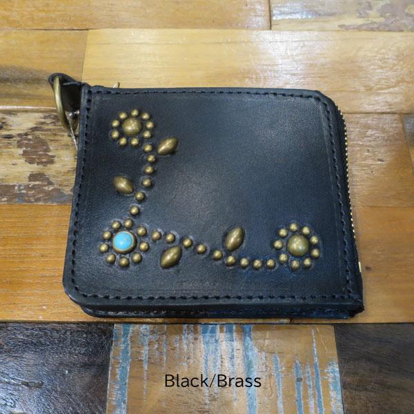 HTC BLACK TYPE-5 SN33 LEATHER WALLET 【BLACK/BRASS】 【BLACK HTC BLACK TYPE-5 SN33 LEATHER WALLET 【BLACK/BRASS】 【BLACK