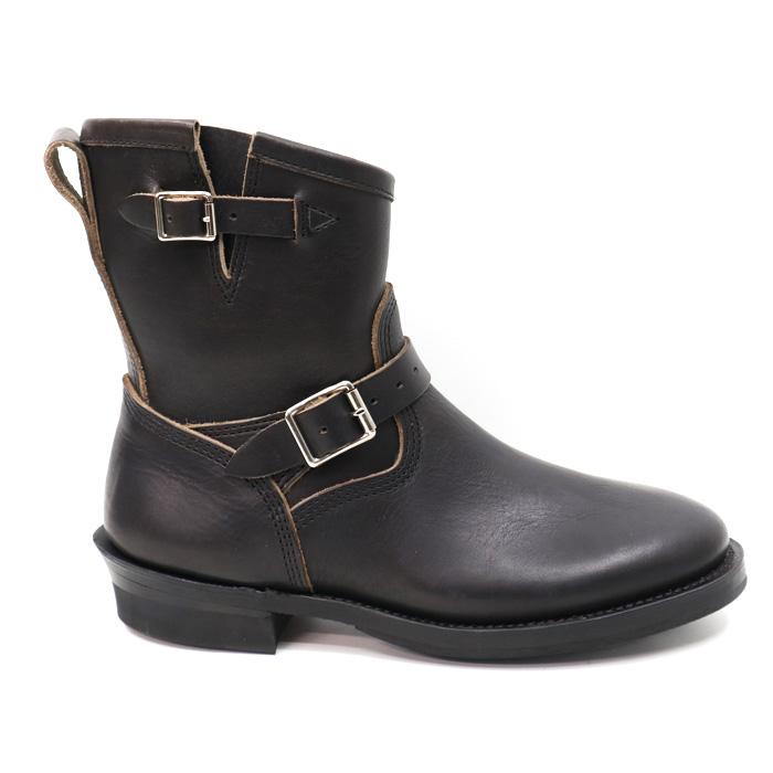 Makers HORSE ENGINEER SHORT メイカーズ ホースエンジニア ショート BLACK ダービーレザー 牛革 日本製 靴  エンジニア ブーツ Eワイズ相当 メーカーズの画像