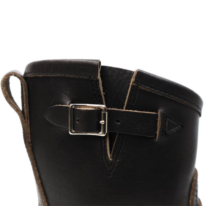 Makers HORSE ENGINEER SHORT メイカーズ ホースエンジニア ショート BLACK ダービーレザー 牛革 日本製 靴  エンジニア ブーツ Eワイズ相当 メーカーズの画像
