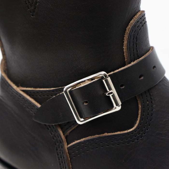 Makers HORSE ENGINEER SHORT メイカーズ ホースエンジニア ショート BLACK ダービーレザー 牛革 日本製 靴  エンジニア ブーツ Eワイズ相当 メーカーズの画像