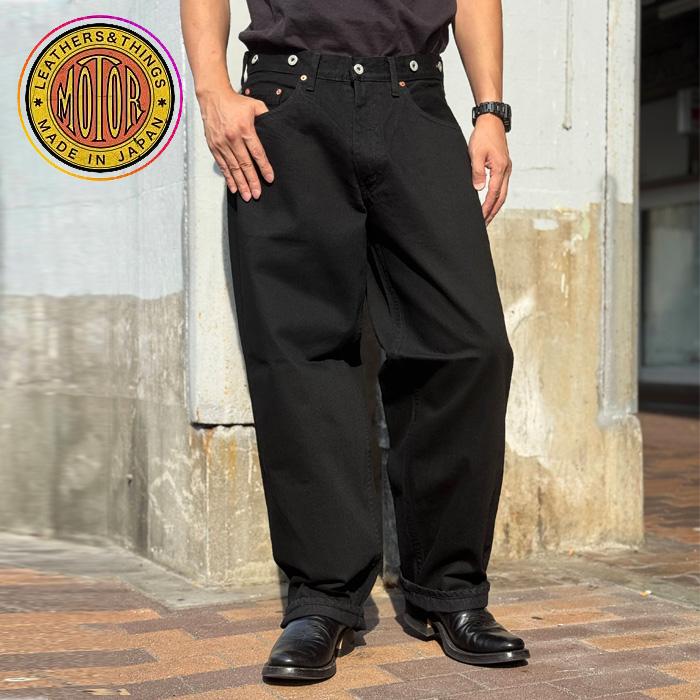 MOTO ニューヴィンテージオールドバギーブラックデニムトラウザー MOTO MOTOR RBTM15B 【BLACK】