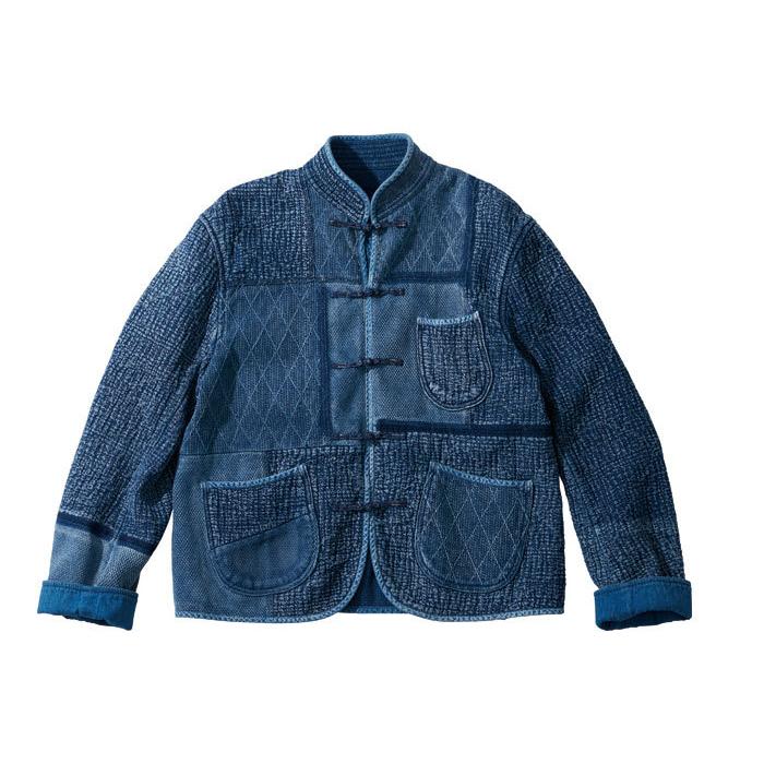 ポーター クラシック PORTER CLASSIC [ PC KENDO / PC SASHIKO CHINESE JACKE ]  PC刺子＆PCケンドウ　チャイニーズジャケット【 OLD BLUE 】