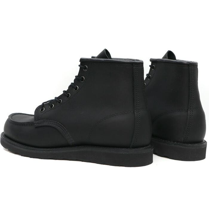 RED WING レッドウィング CLASSIC WORK #8074 6"Moc-Toe Black "Harness"（ブラックハーネス） ワイズD REDWING レッドウイング モックトゥの画像