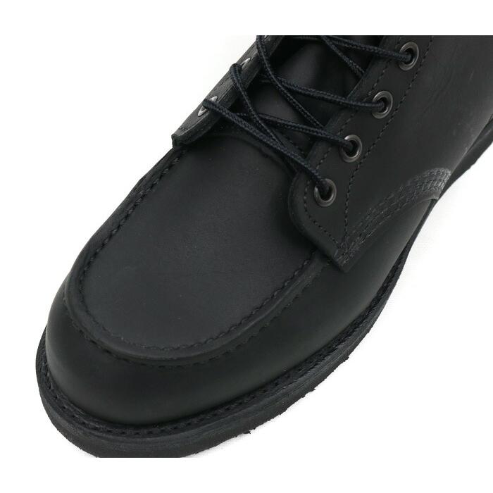 RED WING レッドウィング CLASSIC WORK #8074 6"Moc-Toe Black "Harness"（ブラックハーネス） ワイズD REDWING レッドウイング モックトゥの画像