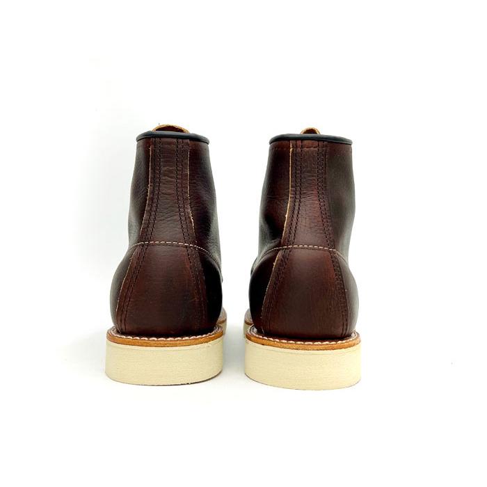 RED WING レッドウィング CLASSIC WORK #8138 6"MOC-TOE BRIAR”OIL SLICK” ブライアー オイルスリック ブラウンレザー シボ加工 ワイズD モックトゥの画像