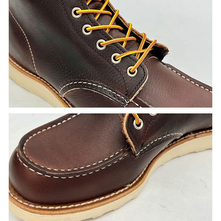 RED WING レッドウィング CLASSIC WORK #8138 6"MOC-TOE BRIAR”OIL SLICK” ブライアー オイルスリック ブラウンレザー シボ加工 ワイズD モックトゥの画像
