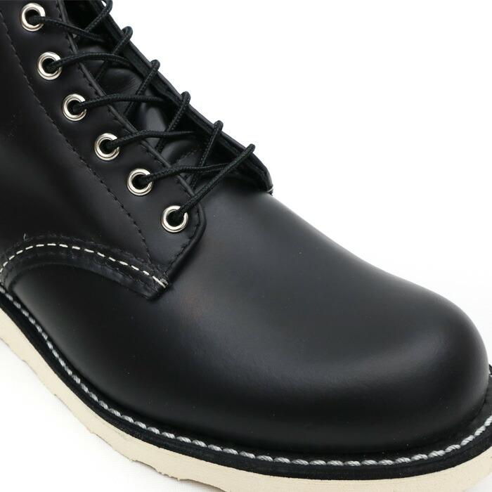 RED WING【 レッドウィング 】CLASSIC WORK  #8165  6"ROUND-TOE BLACK " CHROME " ( ブラッククローム ) ブラックレザー ワイズＤ ラウンドトゥの画像