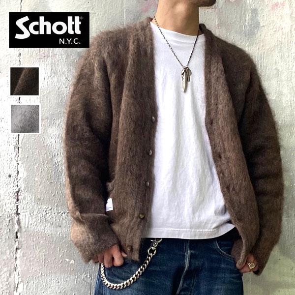 2024FW Schott MOHAIR KNIT CARDIGAN ショット モヘアニット 2024FW Schott MOHAIR KNIT CARDIGAN ショット モヘアニット