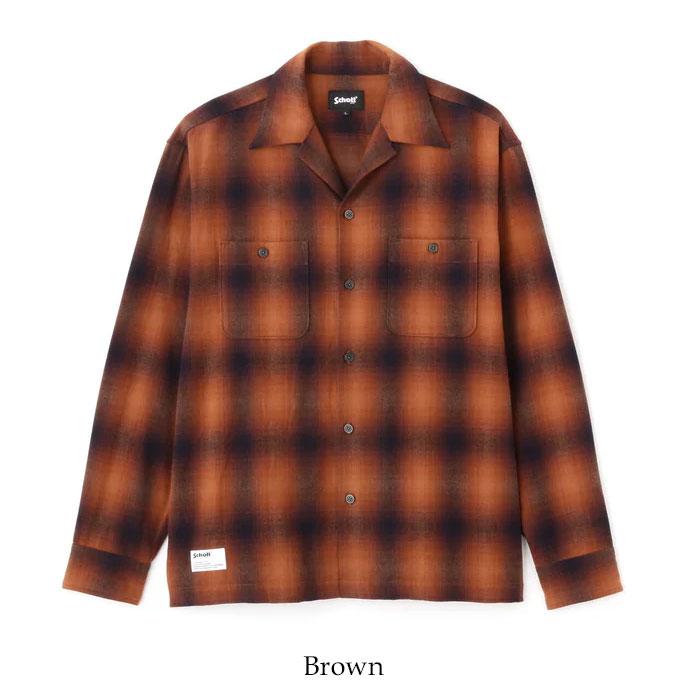 Schott ショット オンブレチェック ネルシャツ マチネル チェーンステッチ Schott ショット オンブレチェック ネルシャツ マチネル