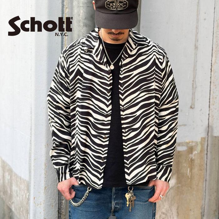 Schott N.Y.C（ショット） Schott ZEBRA RAYON SHIRT ゼブラレーヨン