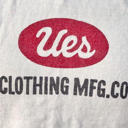 UES（ウエス）UES ロゴ Tシャツ  [ 652301 ] UES プリントTシャツ 【ブラック , ホワイト】 ウェス 半袖Tシャツ アメカジ 日本製 綿100％ ウエスクロージング｜gmmstore｜07