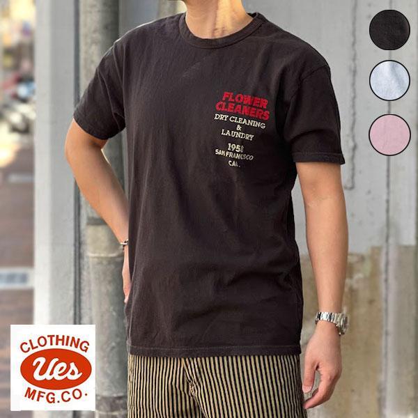 UES（ウエス）UES FLOWER CLEANERS Tシャツ [ 652313 ] UES プリントTシャツ ウェス 半袖Tシャツ
