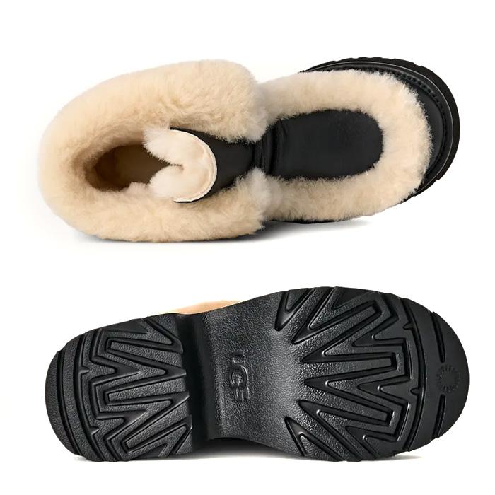 UGG ブラックレザーシューズ ファー付き size:29 (eu43) UGG ブラックレザーシューズ ファー付き size:29 (eu43)