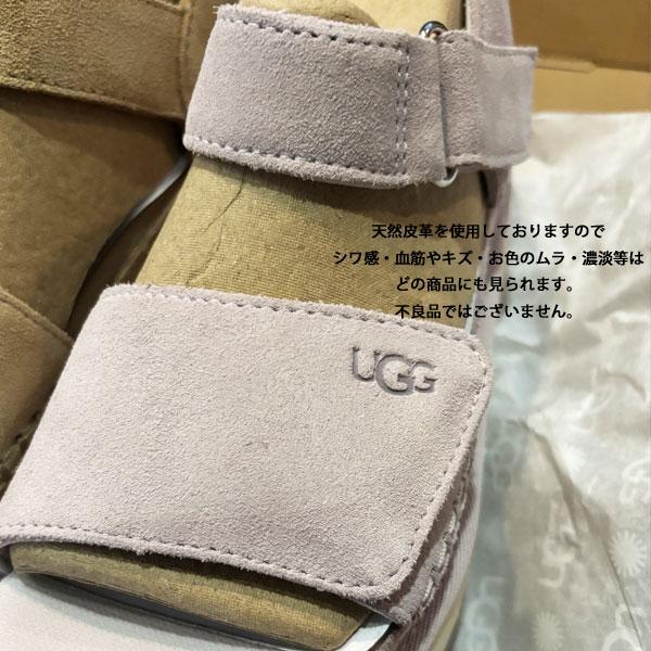【安心の国内正規品】 UGG アグ レディース ゴールデンスター 1136783 W GOLDENSTAR 【SAND , BYF】 ベージュ ピンク ugg サンダル スウェード ロゴ ストラップの画像
