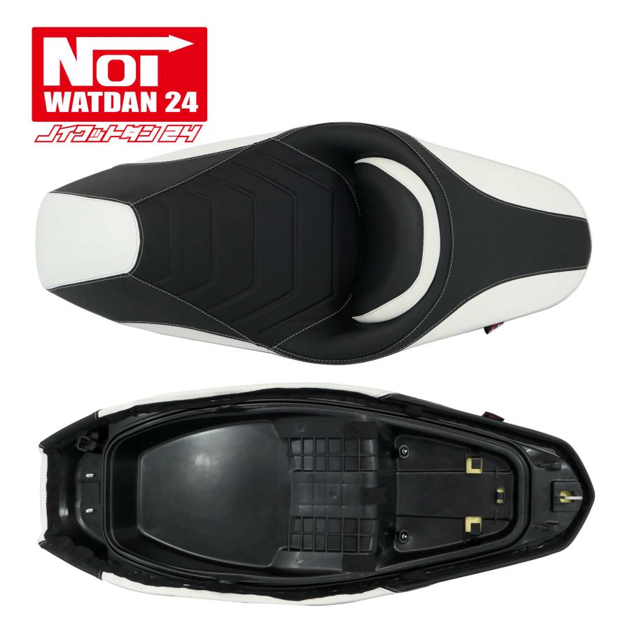 ホンダ PCX用 ローダウン コンフォ ートシート ブラック/ホワイト Amazon | ZEN PCX 003 Low Down Black Seat HONDA PCX ローダウン