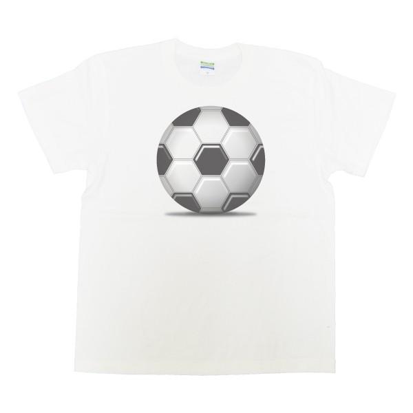 サッカーボールデザイン Tシャツ ホワイト Tシャツ/サッカー/スポーツ/サッカー10/ホワイト : ジムズ - 通販
