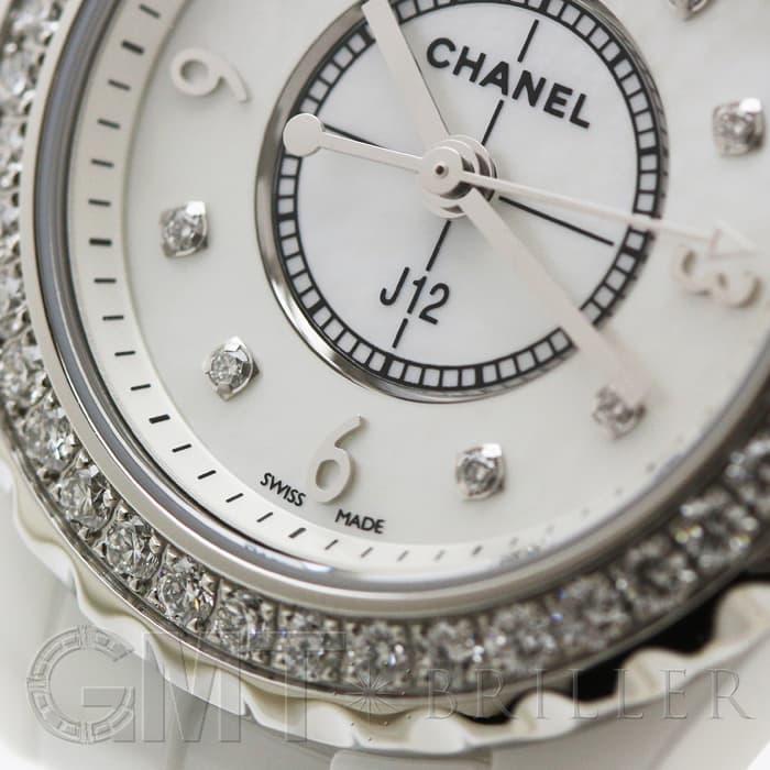 シャネル J12 H2572 ホワイトセラミック ベゼルダイヤ MOP/8Pダイヤ 29mm 付属品完品 CHANEL 新品レディース 腕時計 送料無 | CHANEL | 06