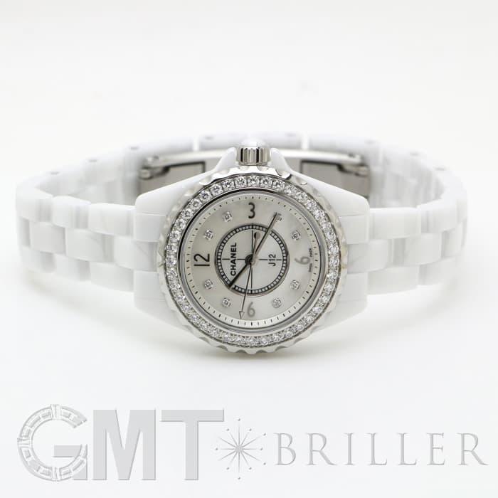 CHANEL シャネル J12 H2572 ホワイトセラミック ベゼルダイヤ