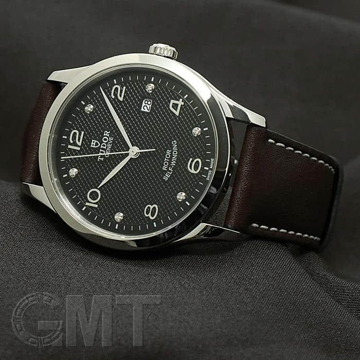 チューダー 1926 91650-0009 ブラック 6ポイントダイヤモンド レザーベルト TUDOR 新品メンズ 腕時計 送料無料
