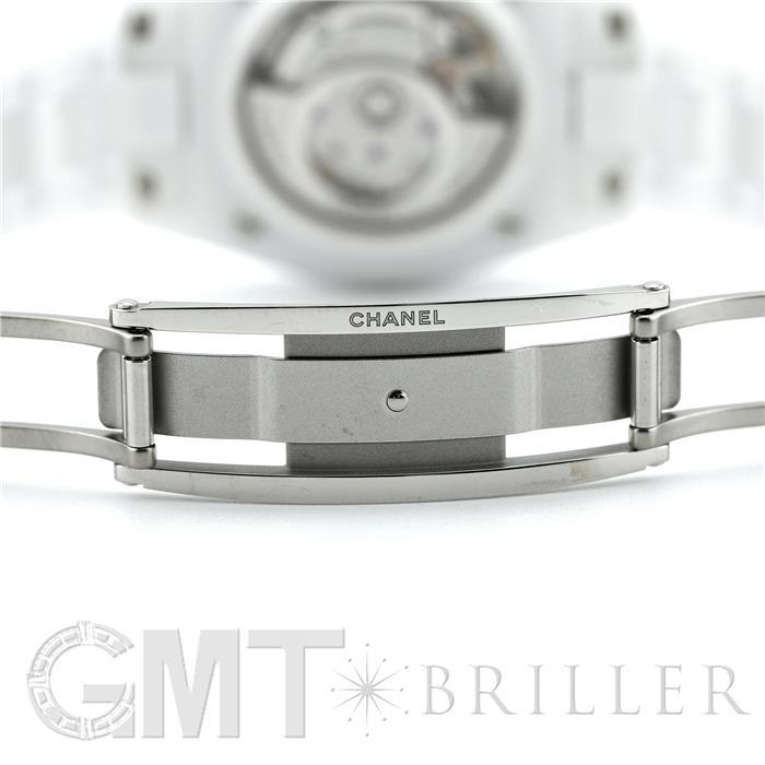 訳あり シャネル J12 12P 33mm 白 セラミックデイトクォーツ CHANEL シャネル J12 ホワイト セラミック 12Pダイヤ H9741 33mm
