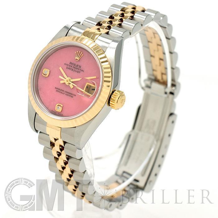 中古 ロレックス ROLEX 69173 2BR T番(1997年頃製造) ローズジャスパー /ダイヤモンド レディース 腕時計 ロレックス デイトジャスト 69173 2BR ローズジャスパー/ダイヤモンド