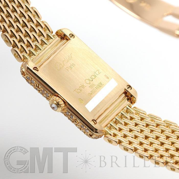 カルティエ タンク ルイ カルティエ SM イエローゴールド パヴェダイヤモンド CARTIER 中古レディース 腕時計 送料無料