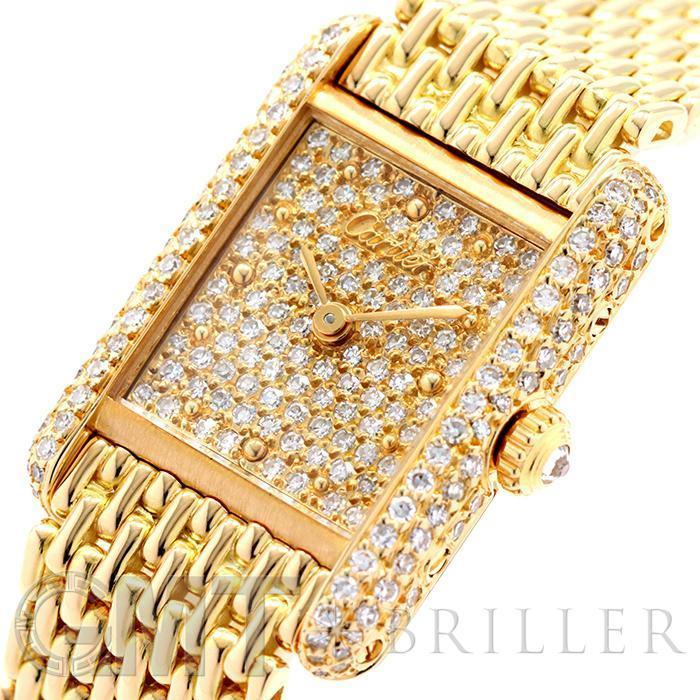 カルティエ タンク ルイ カルティエ SM イエローゴールド パヴェダイヤモンド CARTIER 中古レディース 腕時計 送料無料