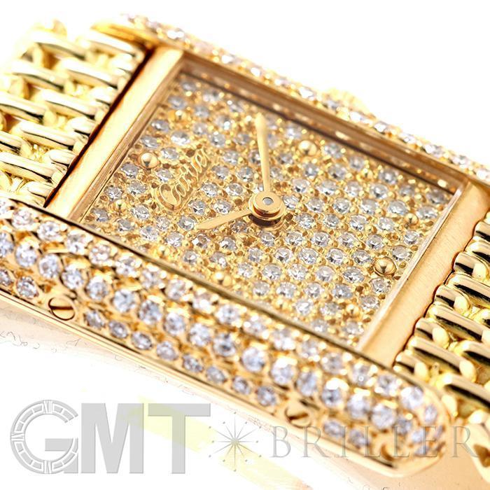 カルティエ タンク ルイ カルティエ SM イエローゴールド パヴェダイヤモンド CARTIER 中古レディース 腕時計 送料無料