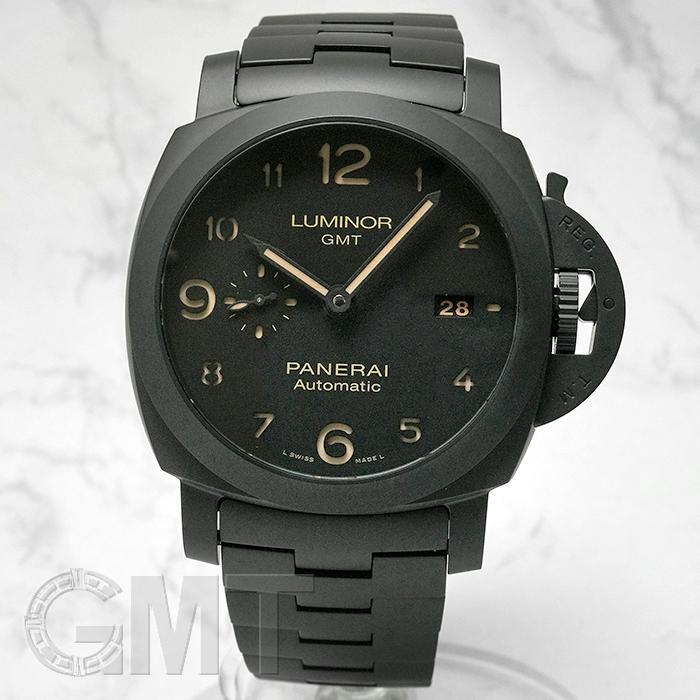 パネライ ルミノール 1950 トゥットネロ GMT チェラミカ PAM01438 OFFICINE PANERAI 中古メンズ 腕時計 送料無料｜gmt｜03