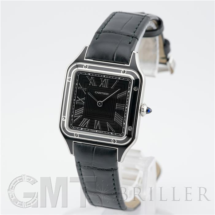 Cartier カルティエ サントスデュモン LM WSSA0046 ブラックラッカー