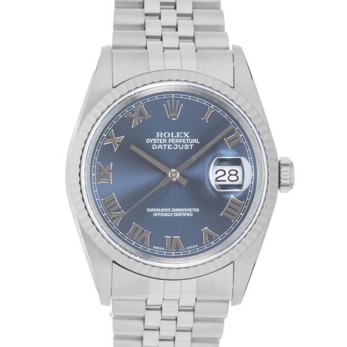 ROLEX（ロレックス） デイトジャスト 16234 ブルーローマ 保証書2001年