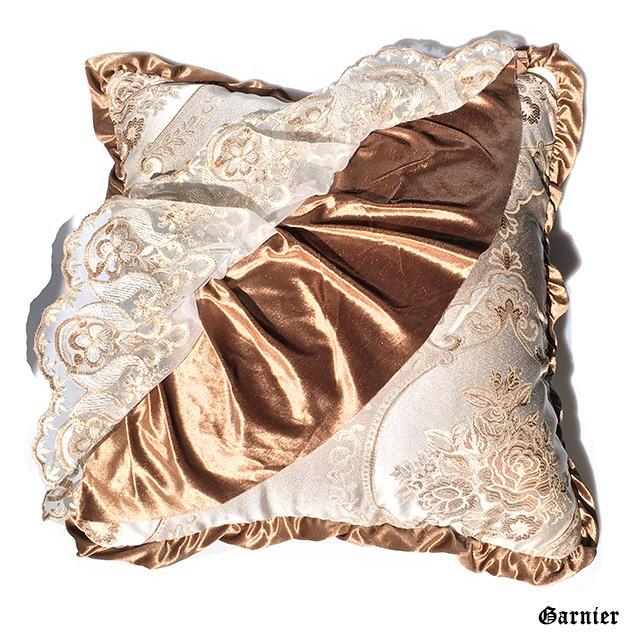 クッションカバー フリル付 45×45 オシャレ カワイイ 姫系 フレンチ