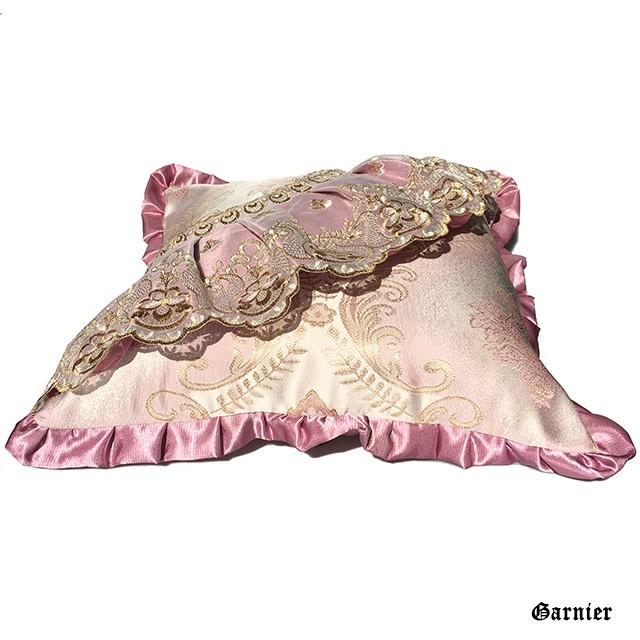 クッションカバー フリル付 45×45 オシャレ カワイイ 姫系 フレンチ
