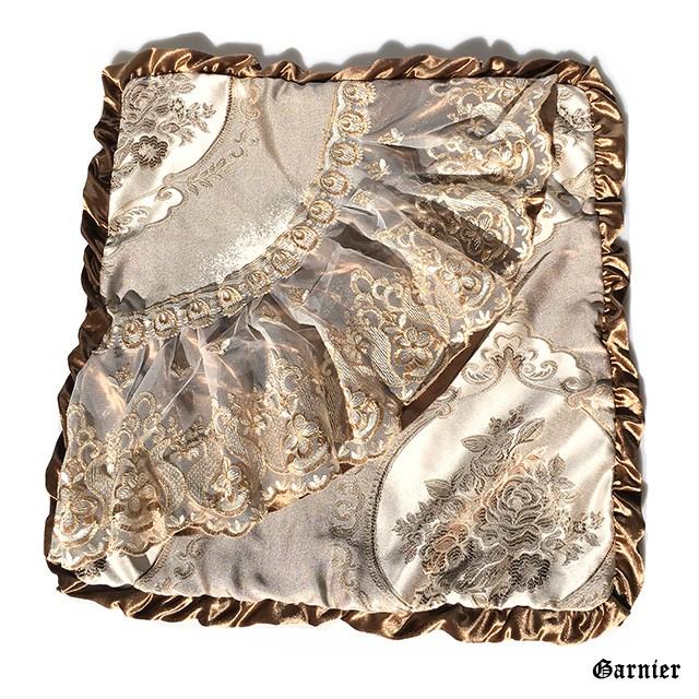 クッションカバー フリル付 45×45 オシャレ カワイイ 姫系 フレンチ