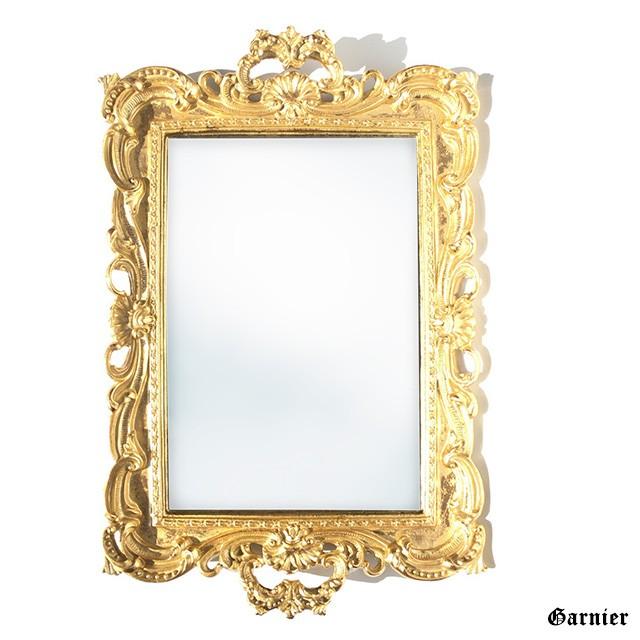 アンティーク風　エレガント額縁ミラー アンティーク調 ミラートレー バロック調 装飾 ロココ調 インテリア