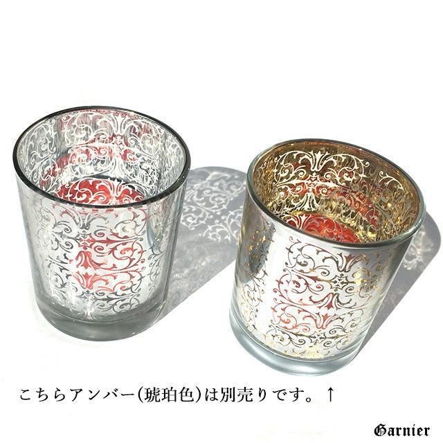 キャンドルホルダー キャンドルスタンド グラス アンティーク調